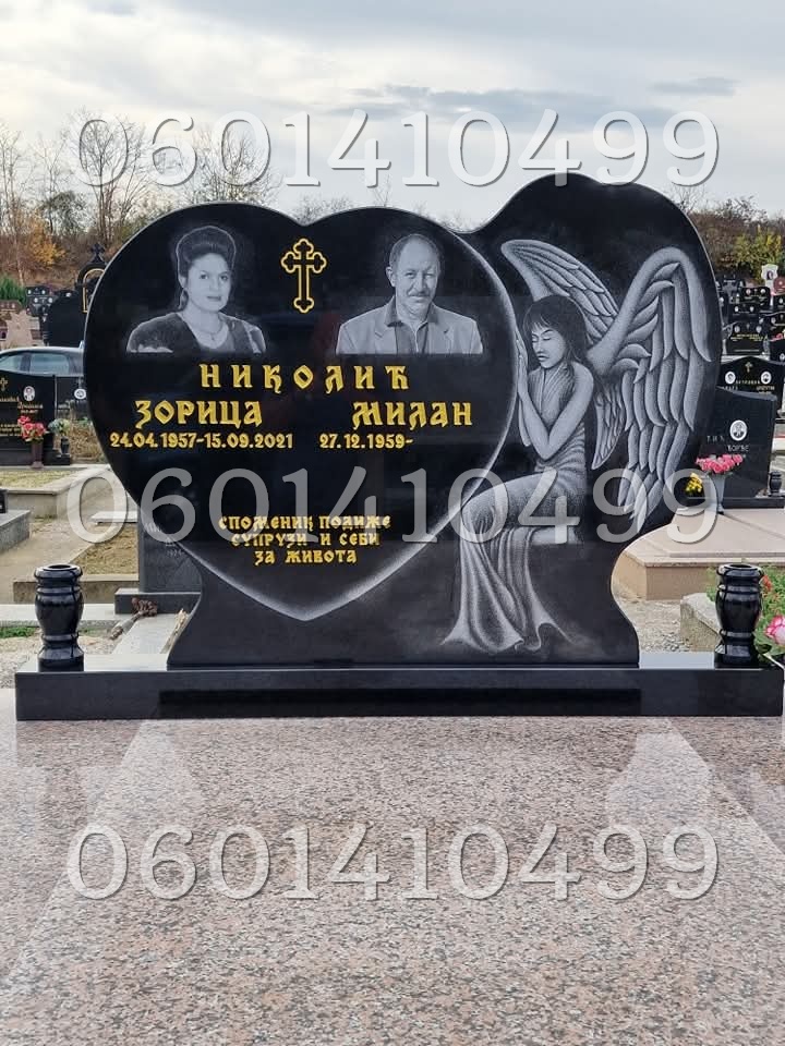Anđeli 040 - Nadgrobni Spomenici Granit Premium