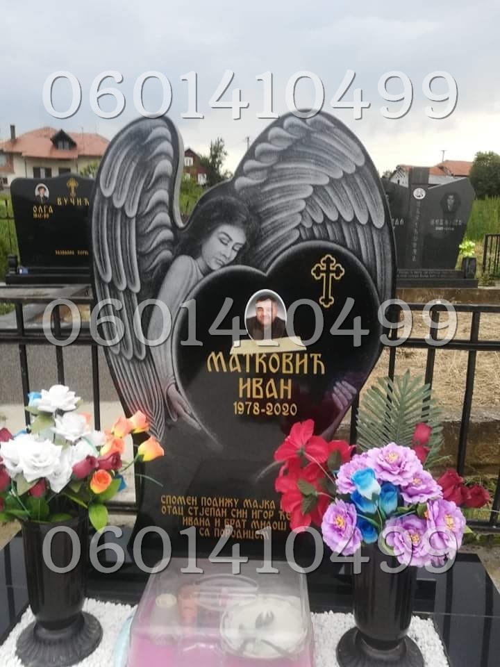 Anđeli 048 - Nadgrobni Spomenici Granit Premium
